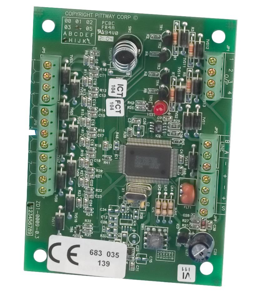 MODUL extindere alarma HONEYWELL, Galaxy Rio PCB, 8 zone, compatibil Galaxy clasic, G3, GD, Flex, "A158-B" (timbru verde 0.8 lei)