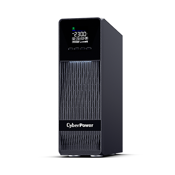 UPS CYBER POWER Online dubla conversie cu sin. pura, cu management, Tower slim, LCD, 2000VA/1800W, 2x Schuko, 2x IEC, baterie 4x 12V/9Ah, incarcare pana la 4h, USB, RS232, slot SNMP, APFC, LCD col, EPO, tehn. GreenP, "OLS2KECR" (timbru verde 11 lei)