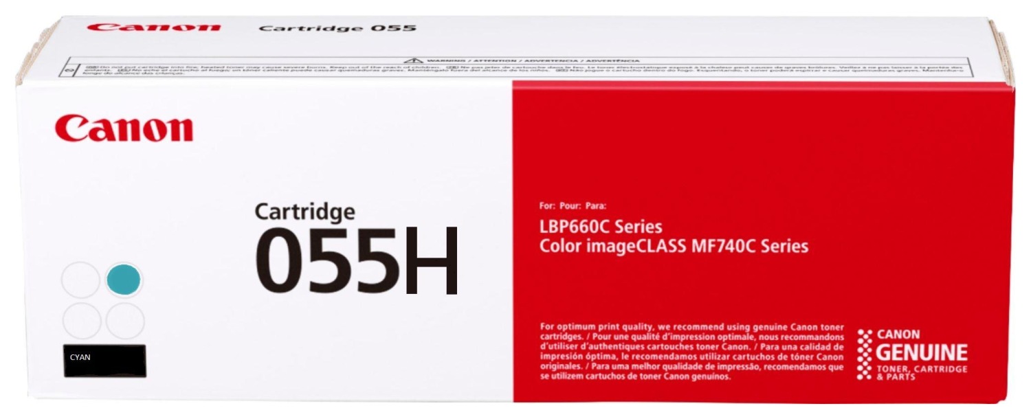 Toner Original Canon cyan, CRG-055HC, pentru I-Sensys LBP-663|LBP-664|MF-742|MF-744|MF-746, 5.9K, (timbru verde 1.2 lei) , "3019C002AA"