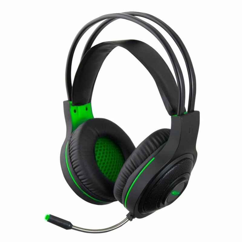 Casti gaming cu microfon Esperanza Thunderbird EGH430 stereo 2m Negru/Verde "EGH430" (timbru verde 0.8 lei)