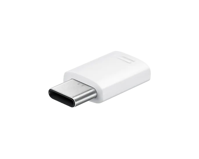 Adaptor USB smartphone Samsung, USB Type-C (T) la Micro-USB (M), alb, "EE-GN930BWEGWW" (timbru verde 0.08 lei)