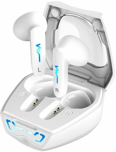 CASTI Genius, "HS-M920BT", TWS, wireless, intraauriculare - butoni, pt smartphone, microfon pe casca, conectare prin Bluetooth 5.3, alb, USB-C, "31710024400", (timbru verde 0.18 lei)
