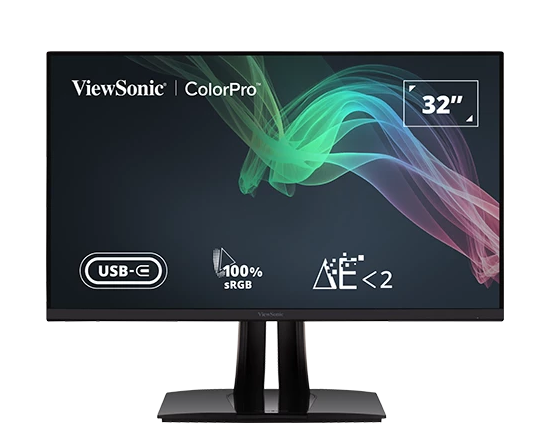MONITOR LCD 32" IPS 4K/BLACK VP3256-4K VIEWSONIC "VP3256-4K" (timbru verde 7 lei)