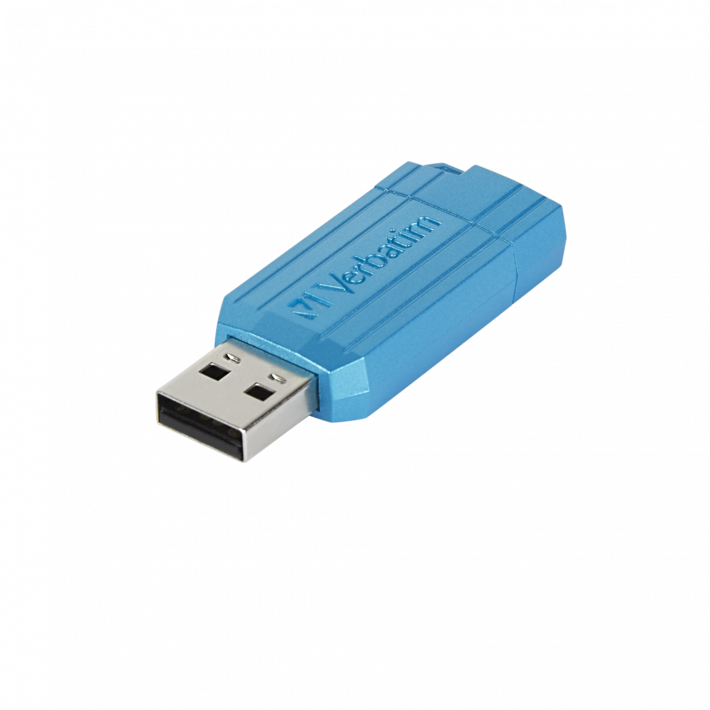 MEMORIE USB VERBATIM PINSTRIPE StoreNGo 128GB USB 2.0 ALBASTRU "49461" (TIMBRU VERDE 0.03 LEI)