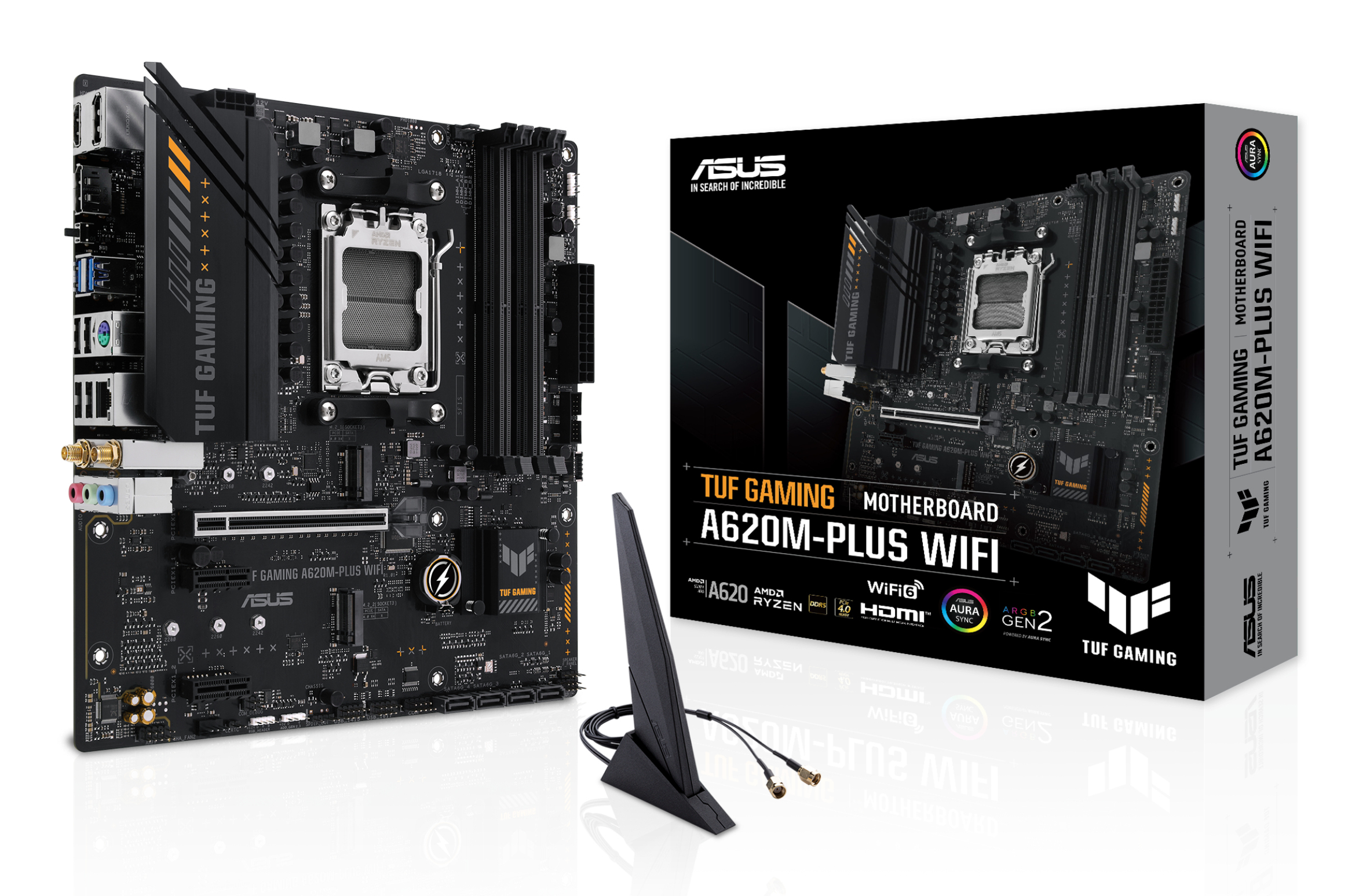 Placa de baza Gaming Asus TUF A620M PLUS, WiFi6DDR5, 2.5GB Ethernet "TUF GM A620M PLUS WF"