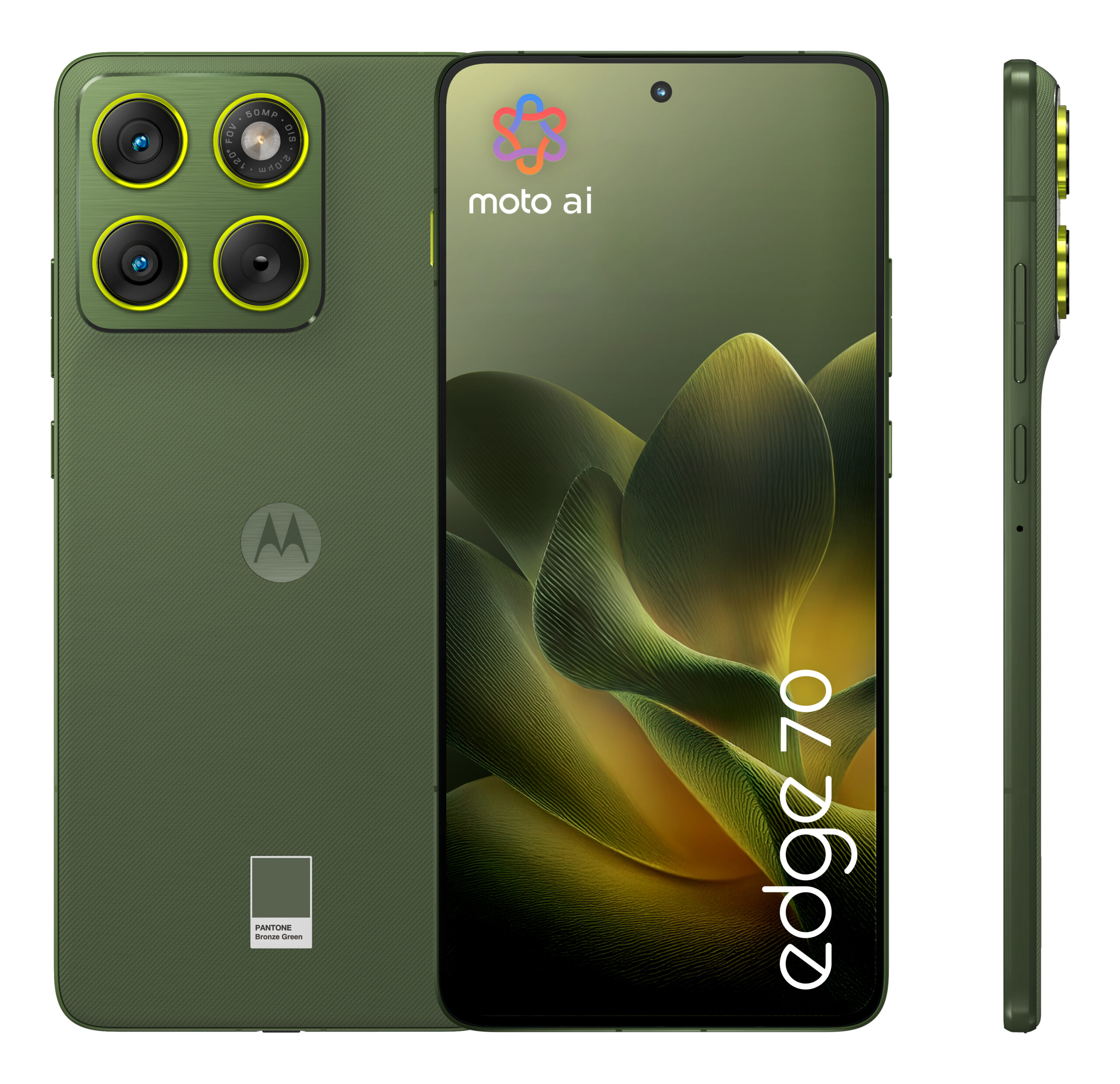 Smartphone Edge 70 512GB 12GB RAM 5G Dual SIM Bronze Green "PBA50033SE" - imagine 2