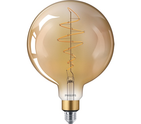 BEC LED Philips, soclu E27, putere 7W, forma sferic, lumina flacara, alimentare 220 - 240 V, "000008719514313781" (timbru verde 0.45 lei)