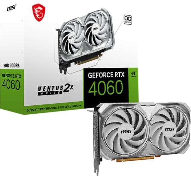 Placa video nVidia GeForce RTX 4060 VENTUS 2X OC 8GB GDDR6 128 White "V516-030R"