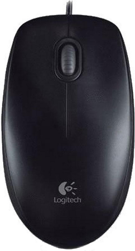 MOUSE LOGITECH, "B100", PC sau NB, cu fir, USB, optic, 800 dpi, butoane/scroll 3/1, , negru, "910-003357" 45501509 (timbru verde 0.18 lei)