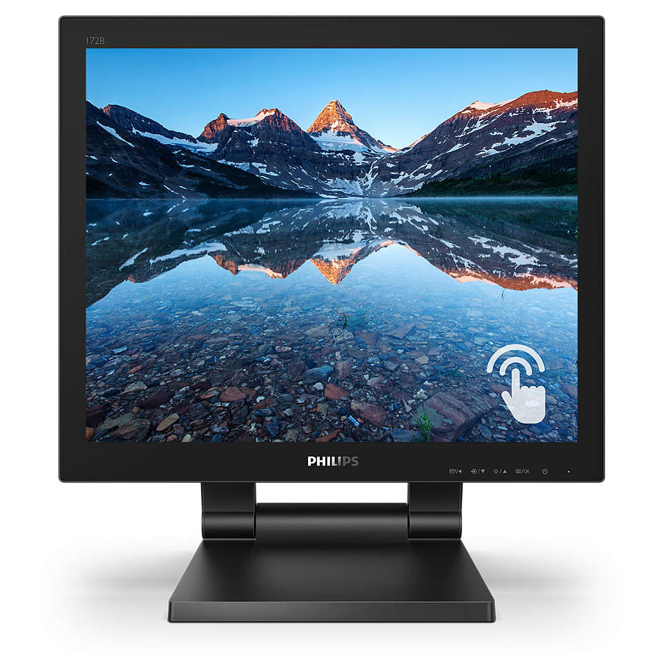 MONITOR PHILIPS 17", afisaj indoor, touchscreen, TN, SXGA (1280 x 1024), clasic, 250 cd/mp, 1 ms, VGA, DVI, HDMI, DisplayPort, "172B9T/00" (timbru verde 7 lei)
