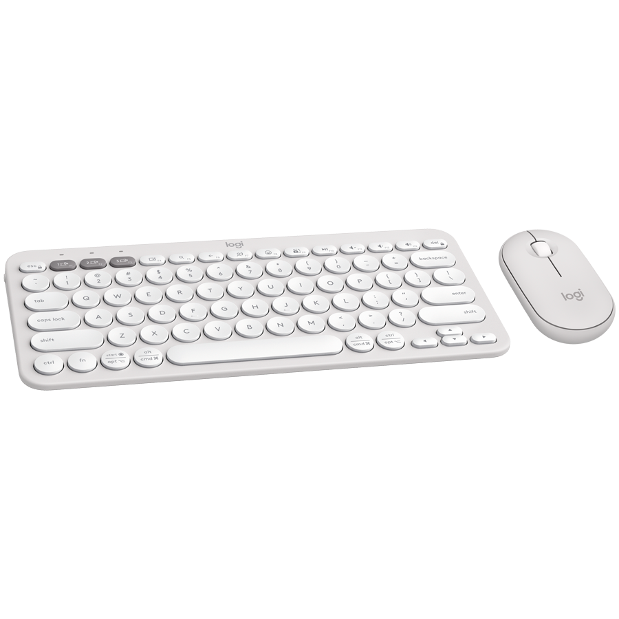 LOGITECH Pebble 2 Combo - TONAL WHITE - (US) INTL - 2.4GHZ/BT - N/A - INTNL-973 - UNIVERSAL "920-012240" (timbru verde 0.8 lei)