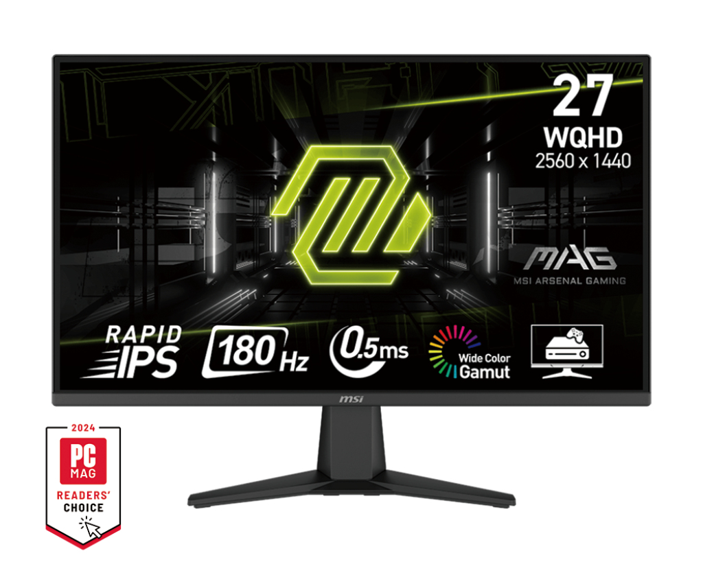 MSI MAG 275QF 27inch Rapid IPS WQHD 180Hz 300cd/m2 0.5ms 2xHDMI DP "MAG 275QF" (timbru verde 7 lei)