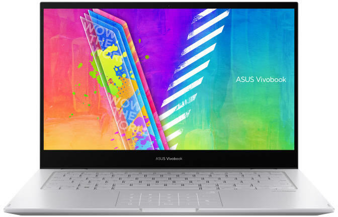 NOTEBOOK Asus, "Vivobook Flip 14" 14.0 inch, Intel Pentium Silver N6000, 8 GB DDR4, SSD 256 GB, Intel UHD Graphics, Windows 11 Home, "TP1401KA-EC022W" ((timbru verde 3.5 lei)