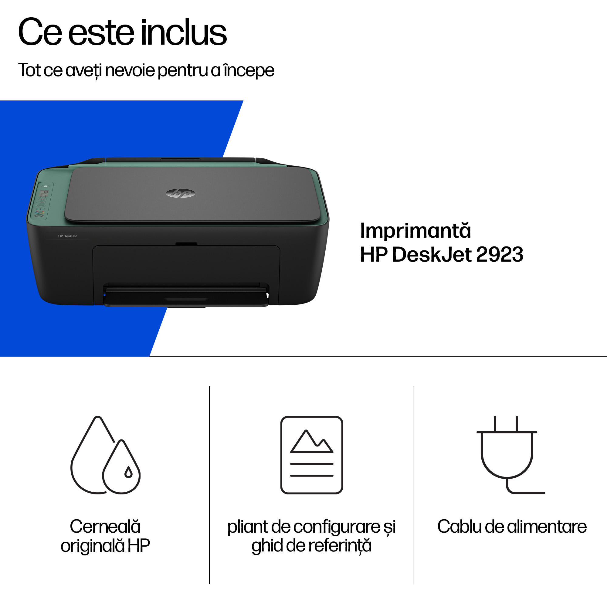 Multifunctional InkJet Color HP, DESKJET 2923, A4, Functii: Impr.|Scan.|Cop., Vit.Print. 7.5ppm, Conectivitate:USB|WIFI, Black, , Duplex:Nu, ADF:Nu(incl.TV 8lei) "89F99B" - imagine 4