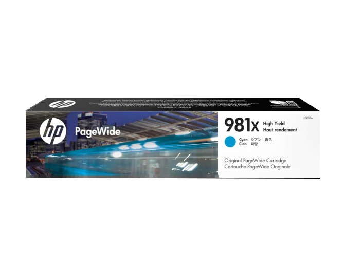 Cartus Cerneala Original HP Cyan, nr.981XL, pentru PageWide E58650|556|586, 11K, (timbru verde 0.15 lei), "L0R09A"