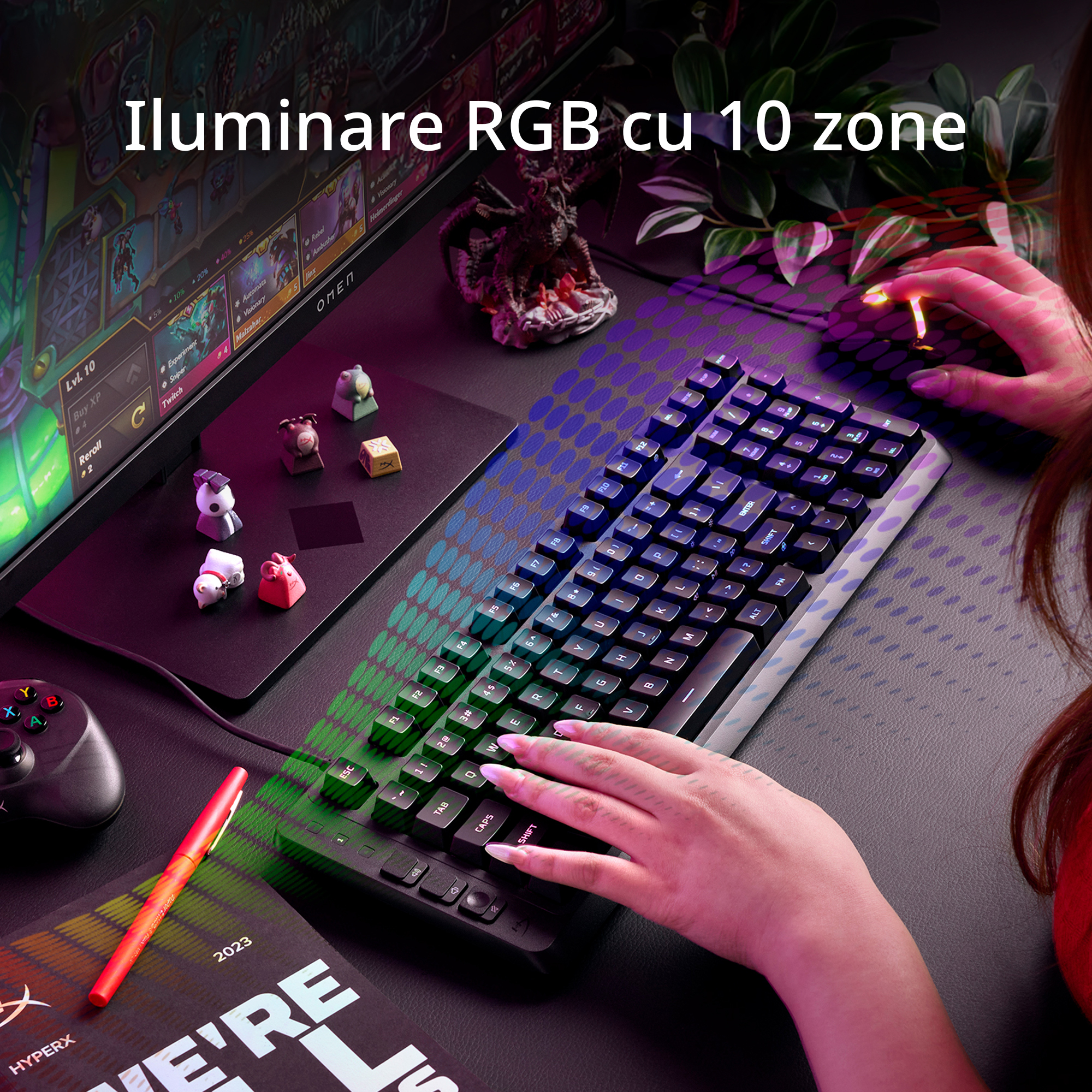 Tastatura HP HyperX Eve 1800GAM, negru"B7JE0AA" - imagine 7
