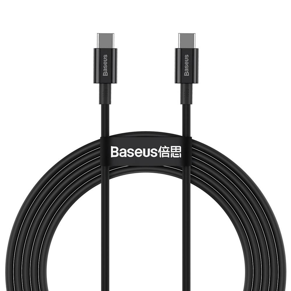 CABLU alimentare si date Baseus Superior, Fast Charging Data Cable pt. smartphone, USB Type-C la USB Type-C 100W, 2m, negru "CATYS-C01" (timbru verde 0.18 lei) - 6953156208445