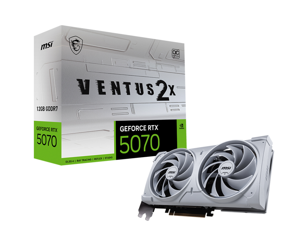 MSI GeForce RTX 5070 12G VENTUS 2X OC WHITE "GeForce RTX 5070 12G VENTUS 2X OC WHITE"