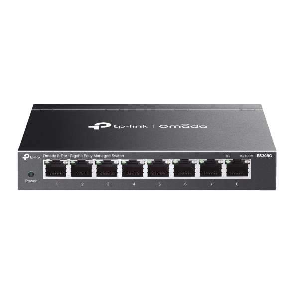 SWITCH TP-Link Easy Managed, 8-Porturi Gigabit RJ-45, metalic "ES208G" (timbru verde 2 lei)