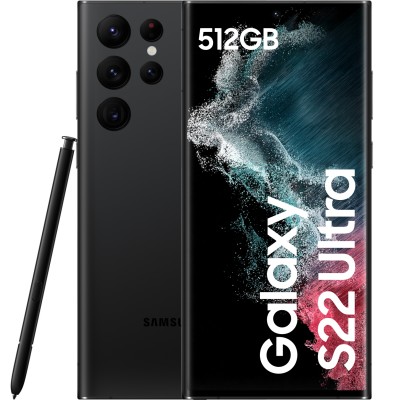 Samsung Galaxy S22 Ultra DS Phantom Black 5G/6.8"/OC/12GB/512GB/40MP/12MP+108MP+10MP+10MP/5000mAh + S Pen "SM-S908BZKHEUE" (timbru verde 0.45 lei)