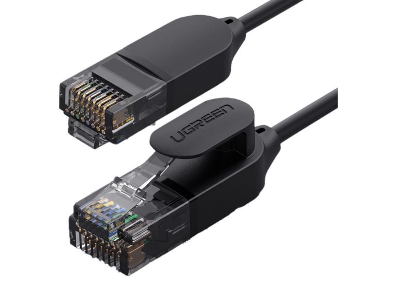PATCH CORD UTP Ugreen Cat6A, "NW122" fire din cupru OD2.8, viteza maxima 10 Gbps, 10m, negru "70656" (timbru verde 0.18 lei) - 6957303876563