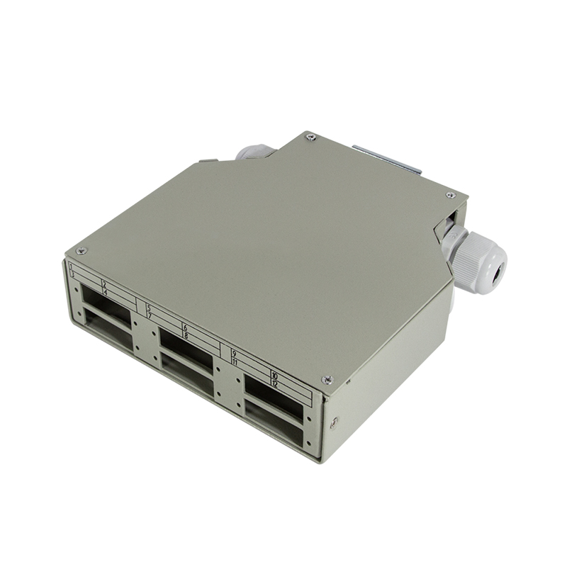 CUTIE DISTRIBUTIE DIN rail fibra optica LOGILINK, pentru cuple LC si SC, otel, gri, "FB5000"