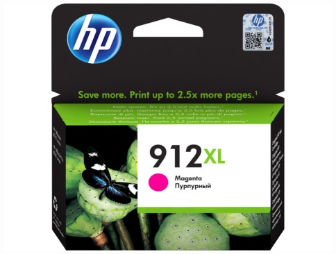 Cartus Cerneala Original HP Magenta, nr.912XL, pentru OfficeJet 8013|8023, 825, (timbru verde 0.15 lei), "3YL82AE"