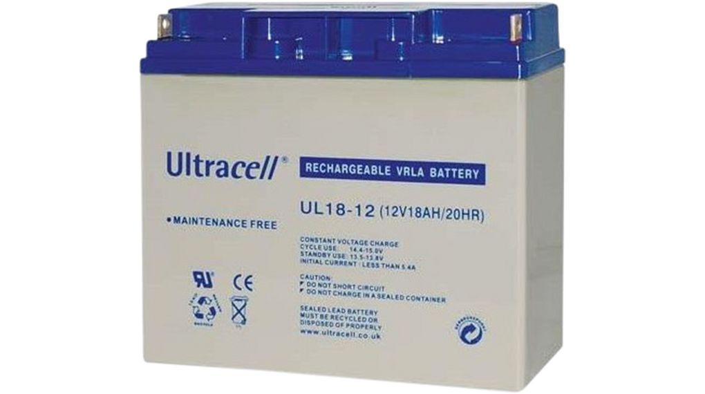 ACUMULATOR UPS ULTRACELL "UL Series - general Series" 12V 18AH "UL18-12" (timbru verde 0.5 lei)