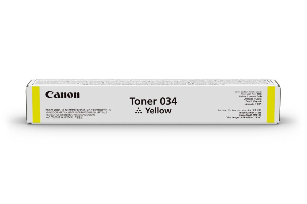 Toner Original Canon Yellow, 034Y, pentru IR C1225iF|C1225, 7.3K, (timbru verde 1.2 lei) ,NOPP, "CF9451B001AA"