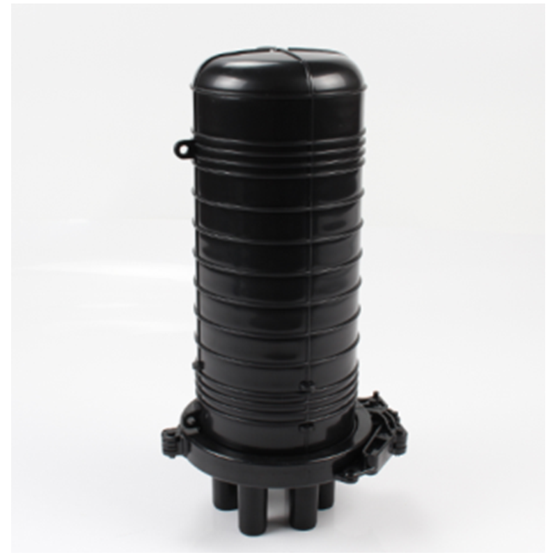 Enclosure de exterior, montare pe stalp/perete pentru max. 96 imbinari, 3 intrari rotunde + 1 iesire ovala, echipat cu o caseta pentru 24 suduri - EMTEX "LK-F102H"