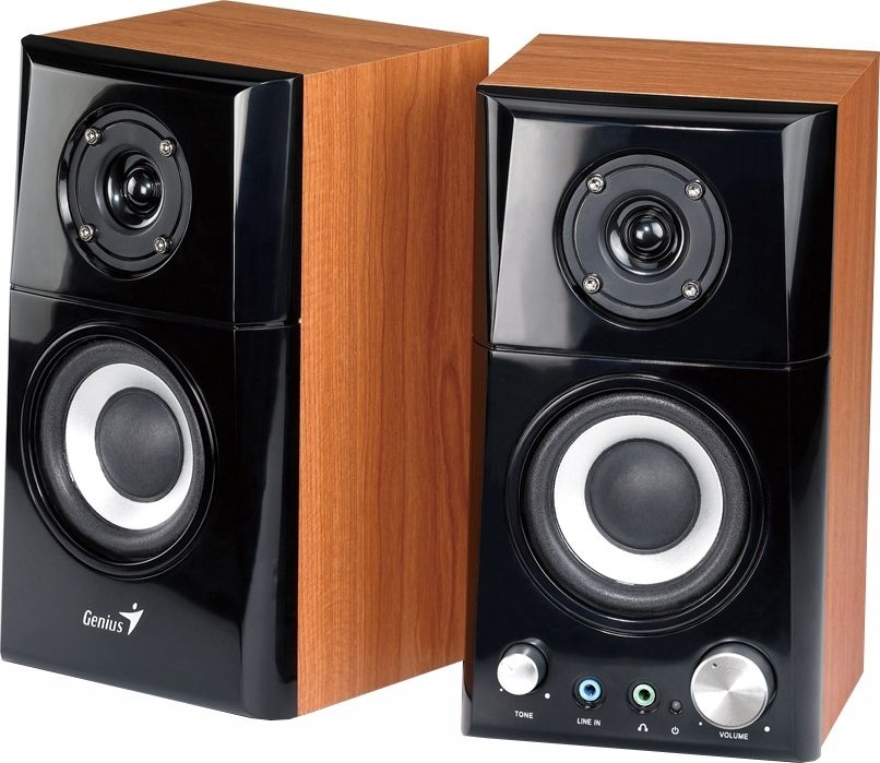 BOXE GENIUS 2.0, RMS: 14W (2 x 7W), black&cherry wood, "SP-HF500A II" "31730032400" (timbru verde 4.00 lei)