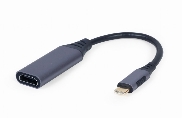 ADAPTOR video GEMBIRD, adaptor USB 3.0 Type-C (T) la HDMI (M), 15cm, rezolutie maxima 4K UHD (3840 x 2160) la 60 Hz, negru, "A-USB3C-HDMI-01" (timbru verde 0.8 lei)