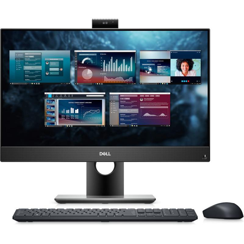 DESKTOP DELL, "OptiPlex 5490" All-in-one, 23.8 inch, CPU i7-10700T, Intel UHD Graphics 630, memorie 16 GB, SSD 256 GB, tastatura si mouse, Windows 11 Pro, "N213O5490AIOW11P" (timbru verde 10 lei)