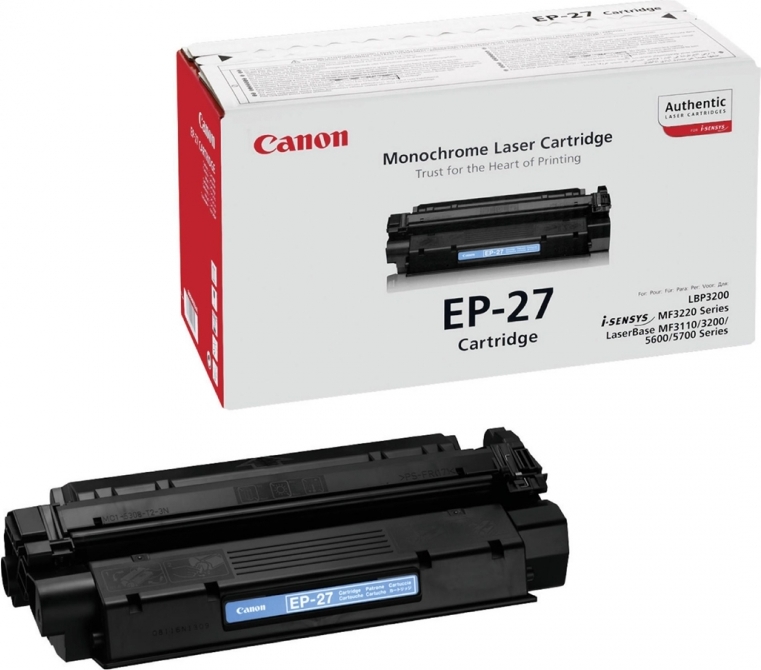 Toner Original Canon Black, EP-27, pentru LBP-3200|LBP-3210|MF-3220|MF-3240|MF-5530|MF-5550|MF-5630|MF-5650|MF-5730|MF-5750|MF-5770|MF-3110, 2.5K,"CR8489A002AA"