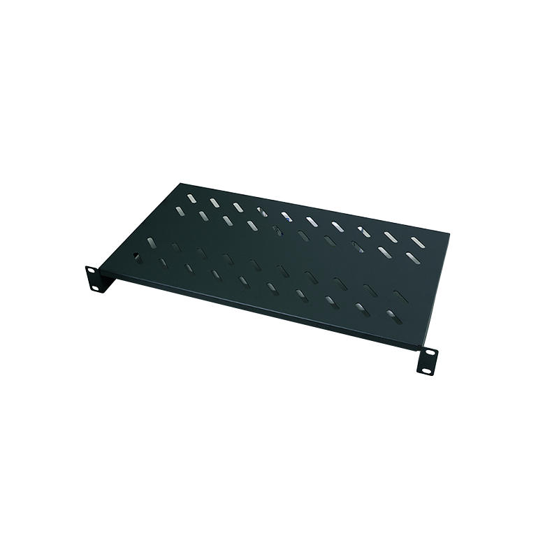 RAFT FIX LOGILINK 1U pentru rack 19", adancime 300mm, sarcina maxima 15Kg, vopsea antistatic, otel 1.1mm, fixare frontala, M6 kit montare, black, "SF1C40B"