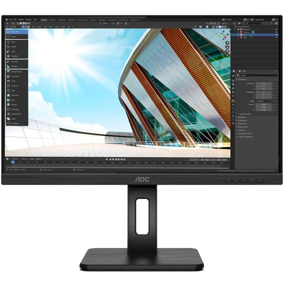 MONITOR AOC 27 inch, Multimedia, IPS, Full HD (1920 x 1080), Wide, 250 cd/mp, 4 ms, HDMI, DisplayPort, "27P2C" (timbru verde 7 lei)