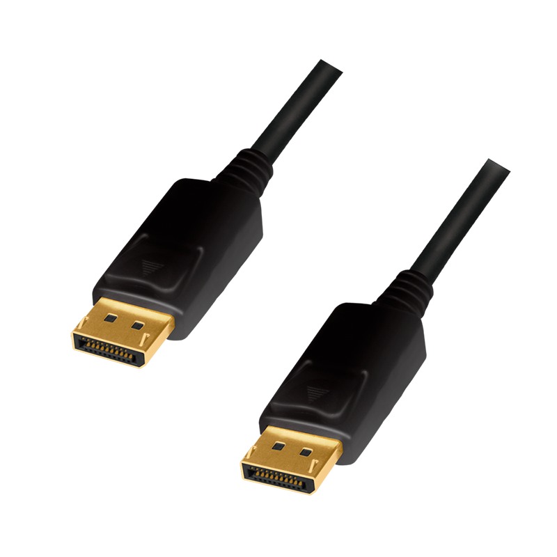 CABLU video LOGILINK, DisplayPort (T) la DisplayPort (T) 1.2, 1m, conectori auriti, rezolutie maxima 4K (3840 x 2160) la 60 Hz, plastic, triplu ecranaj, negru, "CD0100" (timbru verde 0.18 lei)