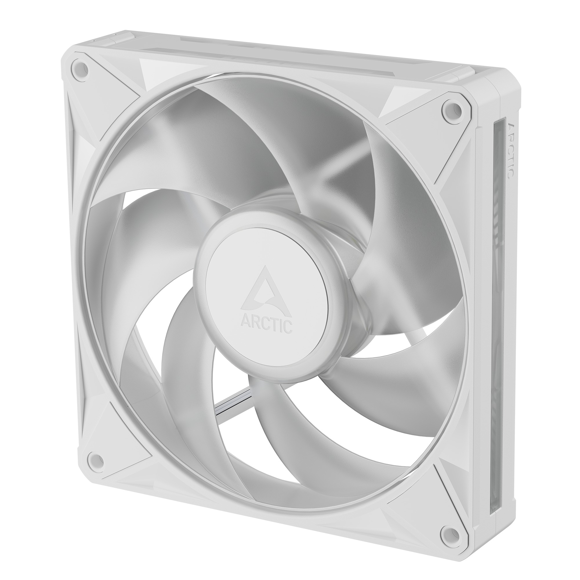 Set 3 ventilatoare Arctic "BioniX P14 A-RGB Wh", 140mm, 450 - 3000 RPM, FDB, 76 cfm, 4-Pin PWM | 3-pin ARGB, alb, "ACFAN00342A" - imagine 3