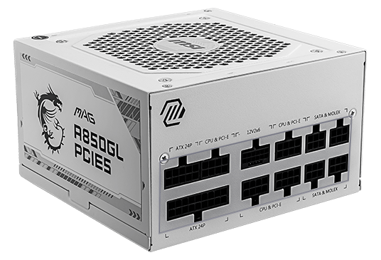 SURSE MSI MAG A850GL PCIE5 850W PSU WHITE "MAG A850GL PCIE5 WHITE" (timbru verde 2 lei)