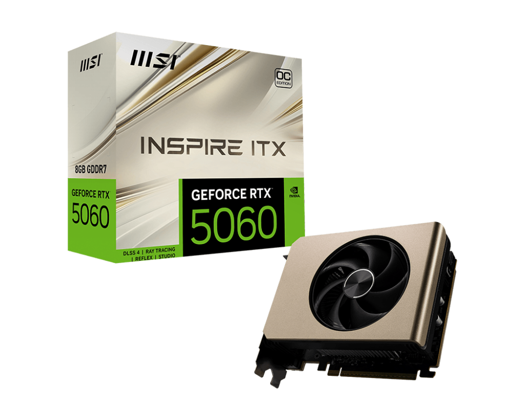MSI GeForce RTX 5060 8G INSPIRE ITX OC "GeForce RTX 5060 8G INSPIRE ITX OC" - imagine 5