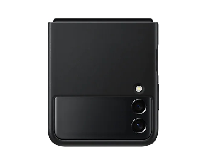 HUSA Smartphone Samsung, pt Galaxy Z Flip3, tip back cover (protectie spate), piele, ultrasubtire, negru, "EF-VF711LBEGWW"