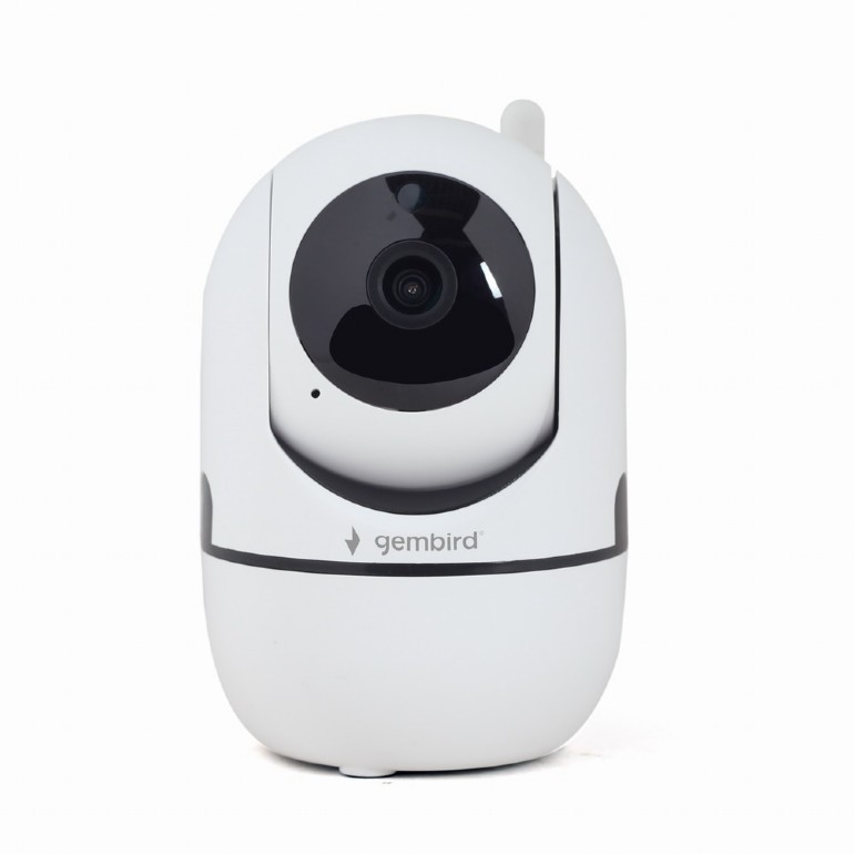 CAMERA IP GEMBIRD, pt. interior, CMOS 2 Mpx, lentile 3.6mm, wi-fi, rezolutie FullHD 1920x1080, video H.264 AVI, microfon, rotatie 355 gr, inclinare 120 gr, carcasa plastic, slot microSD card, Tuya, (timbru verde 0.8 lei)