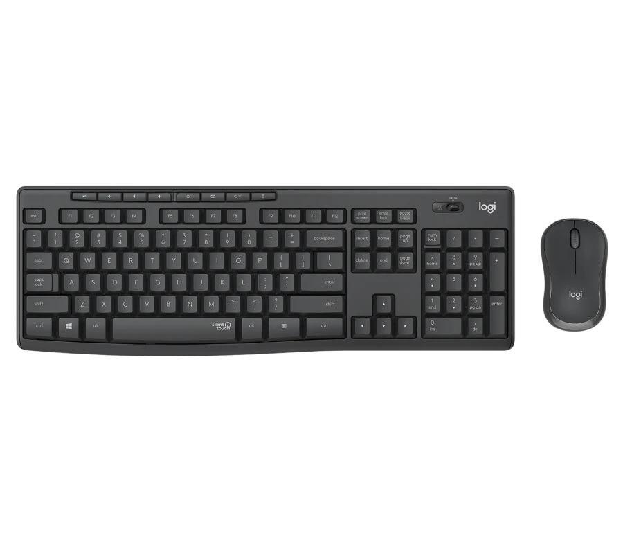 Kit TASTATURA si Mouse LOGITECH, "MK295", wireless, taste format standard (104-108 taste), mouse Graphite, 3/1 butoane, 104, "920-009800" (timbru verde 0.8 lei)