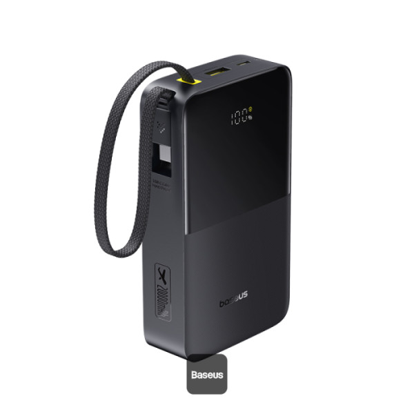 POWER BANK Baseus EnerFill FC51 Bipow2 Pro, 20000mAh, 22.5W, 1 x USB Type-C, 1 x USB, cablu integrat USB Type-C 22cm, negru, "E0027701" (timbru verde 0.98 lei) - 6932172691899