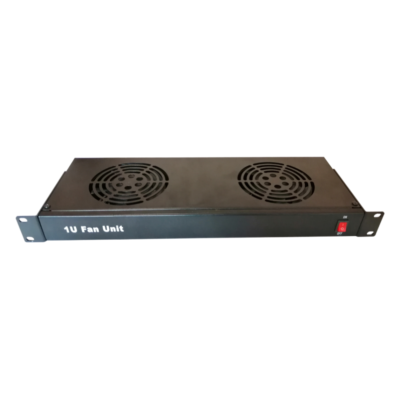 Ventilator 2 fan + cablu alimentare 1,5m , 1U , negru - DATEUP "9801130751" (timbru verde 2 lei)