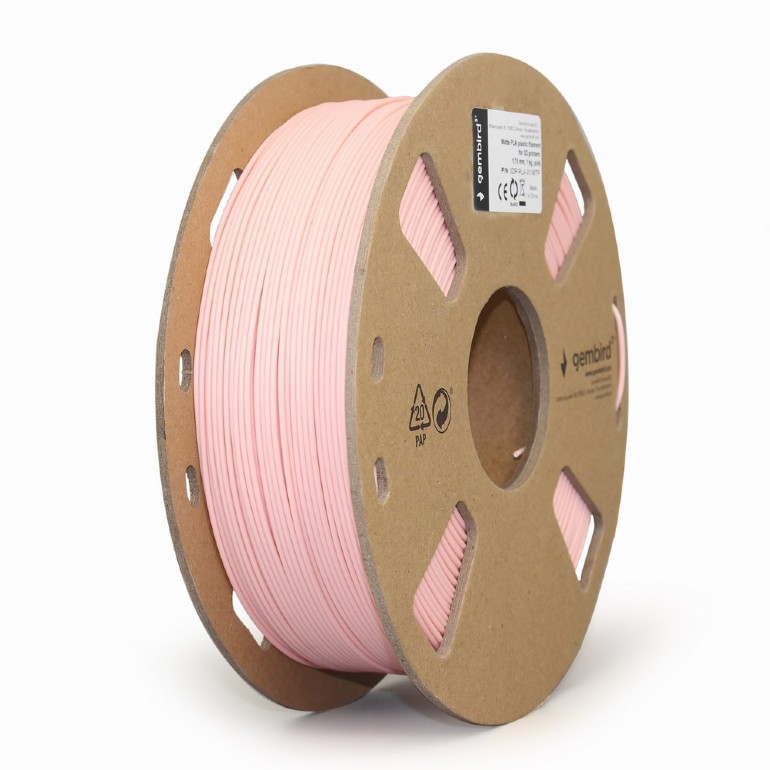 FILAMENT GEMBIRD pt. imprimanta 3d, PLA, 1.75mm diamentru, 1Kg / bobina, aprox. 340m, topire 190-220 grC, pink, "3DP-PLA-01-MTP"