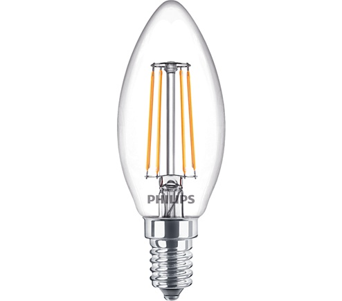 SET 3 becuri LED Philips, soclu E14, putere 4.7W, forma lumanare, lumina alb calda, alimentare 220 - 240 V, "000008718699777791" (timbru verde 1.35 lei)