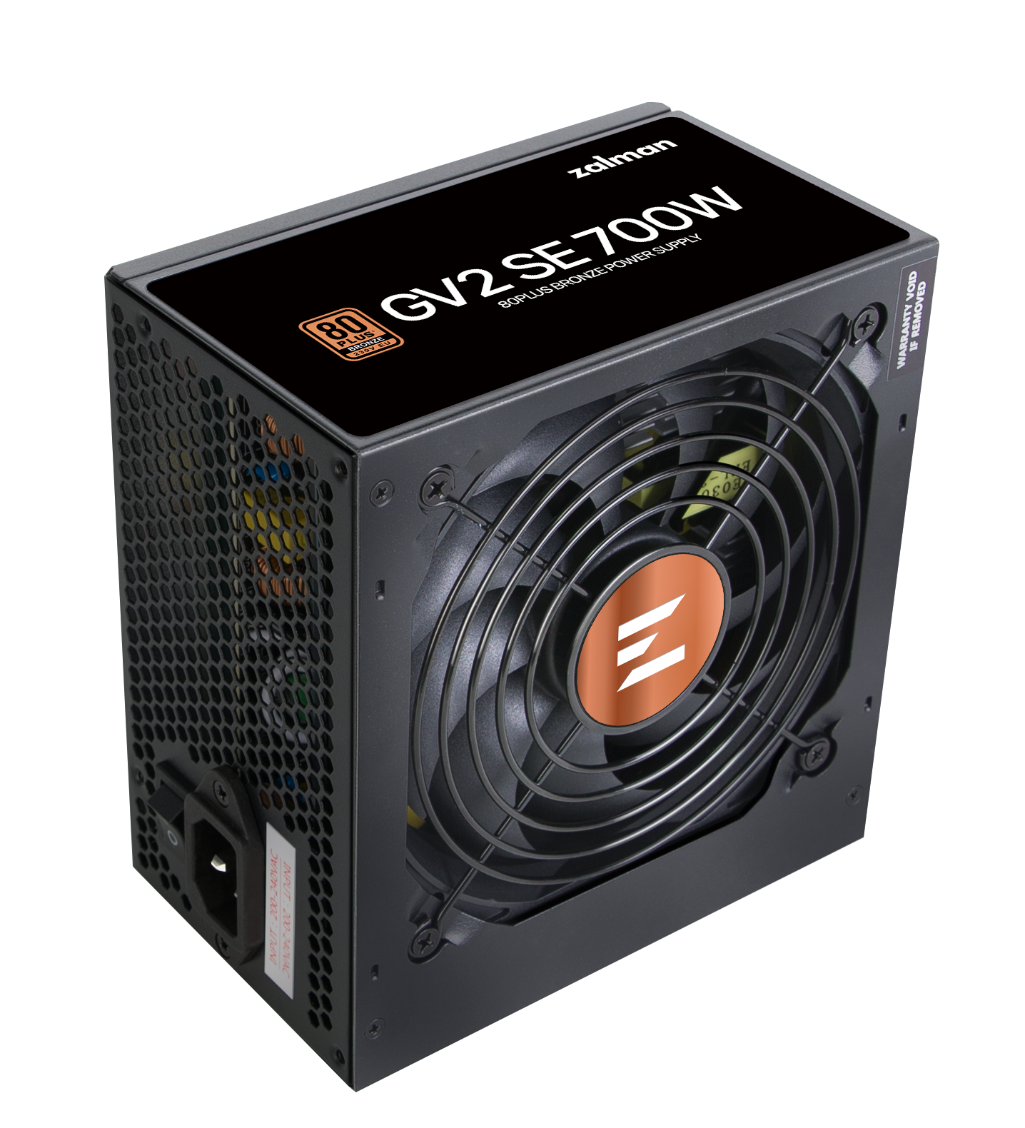 SURSA Zalman "ZM700", 700W, certificare 80Plus Bronze, non-modular, fan 120mm, negru, "ZM700-GV2SE" (timbru verde 2 lei)