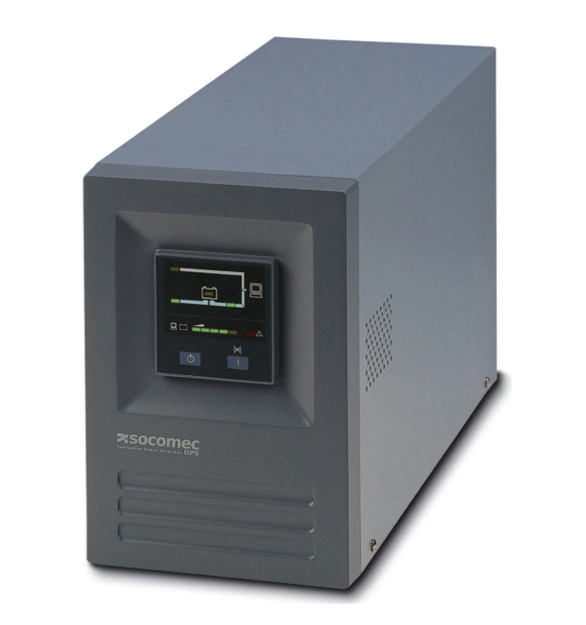 UPS Socomec "ITYS", Online, Tower, 800 W, fara AVR, IEC x 4, LED, back-up 1 - 10 min. "ITY-E-TW010B" (timbru verde 11 lei)