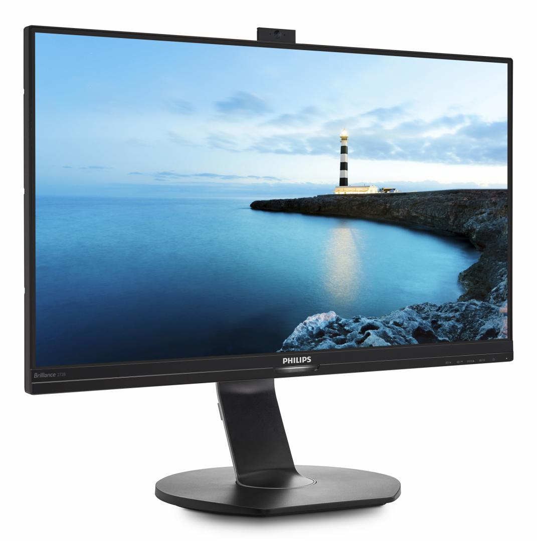 MONITOR PHILIPS 27", home, office, IPS, WQHD (2560 x 1440), Wide, 350 cd/mp, 5 ms, VGA, HDMI, DisplayPort, mini-DisplayPort, "272B7QPTKEB/00" (timbru verde 7 lei)